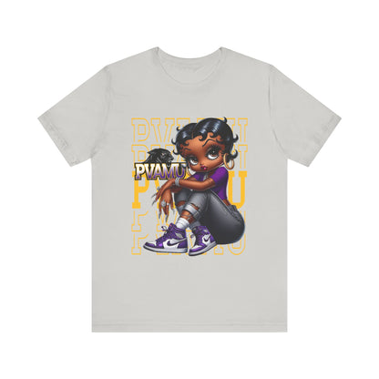 PVAMU Panthers: Prairie View Sneakerhead Betty Boop Unisex Jersey Short Sleeve Tee