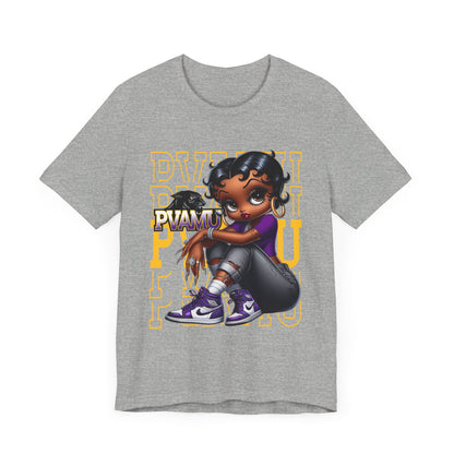 PVAMU Panthers: Prairie View Sneakerhead Betty Boop Unisex Jersey Short Sleeve Tee