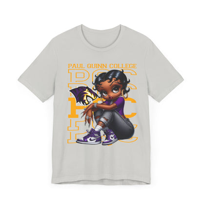 PQC Tigers: Paul Quinn College Sneakerhead Betty Boop Unisex Jersey Short Sleeve Tee Gift for Student and Alumni