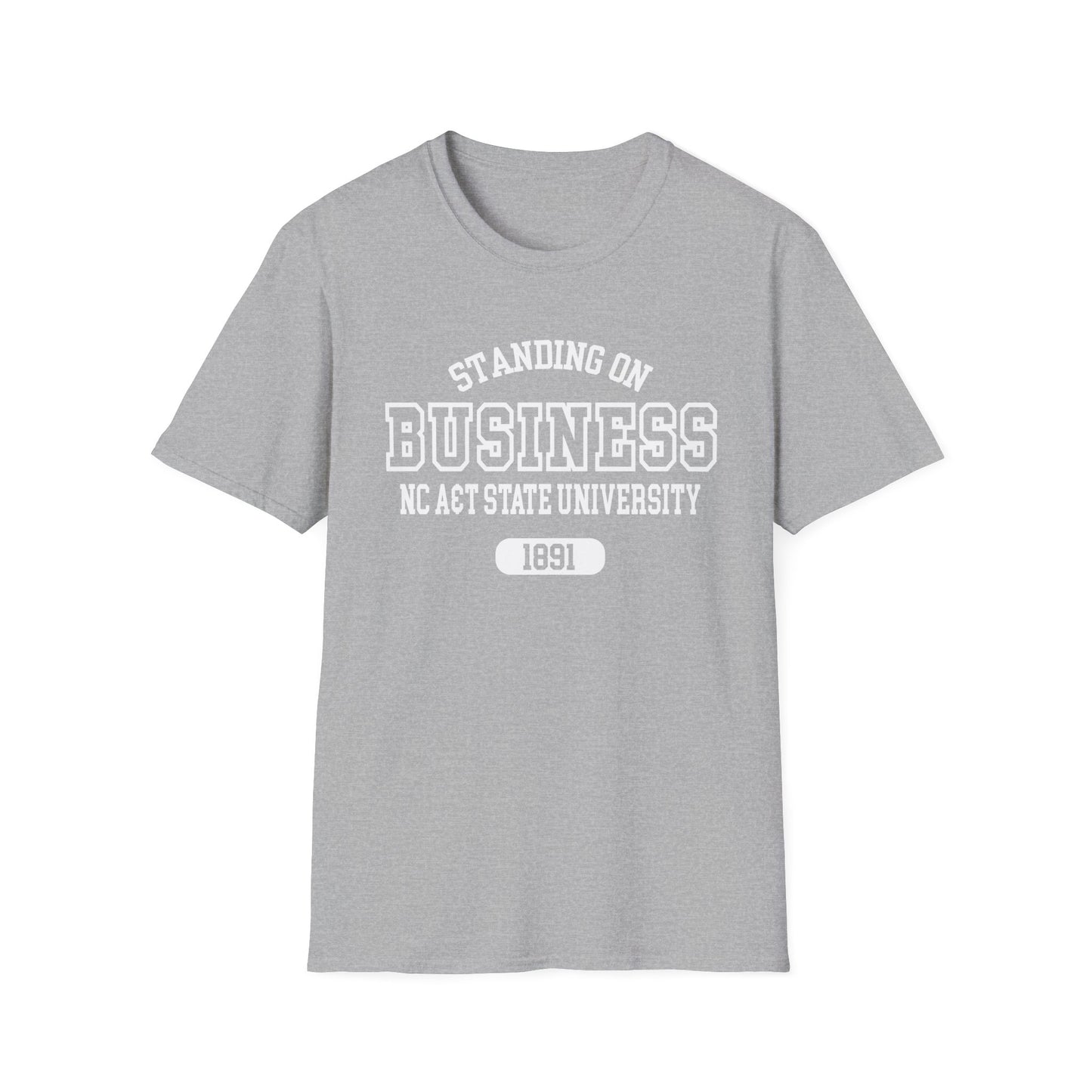 NCAT Aggies: North Carolina AT State University Standing On Business Unisex Softstyle T-Shirt