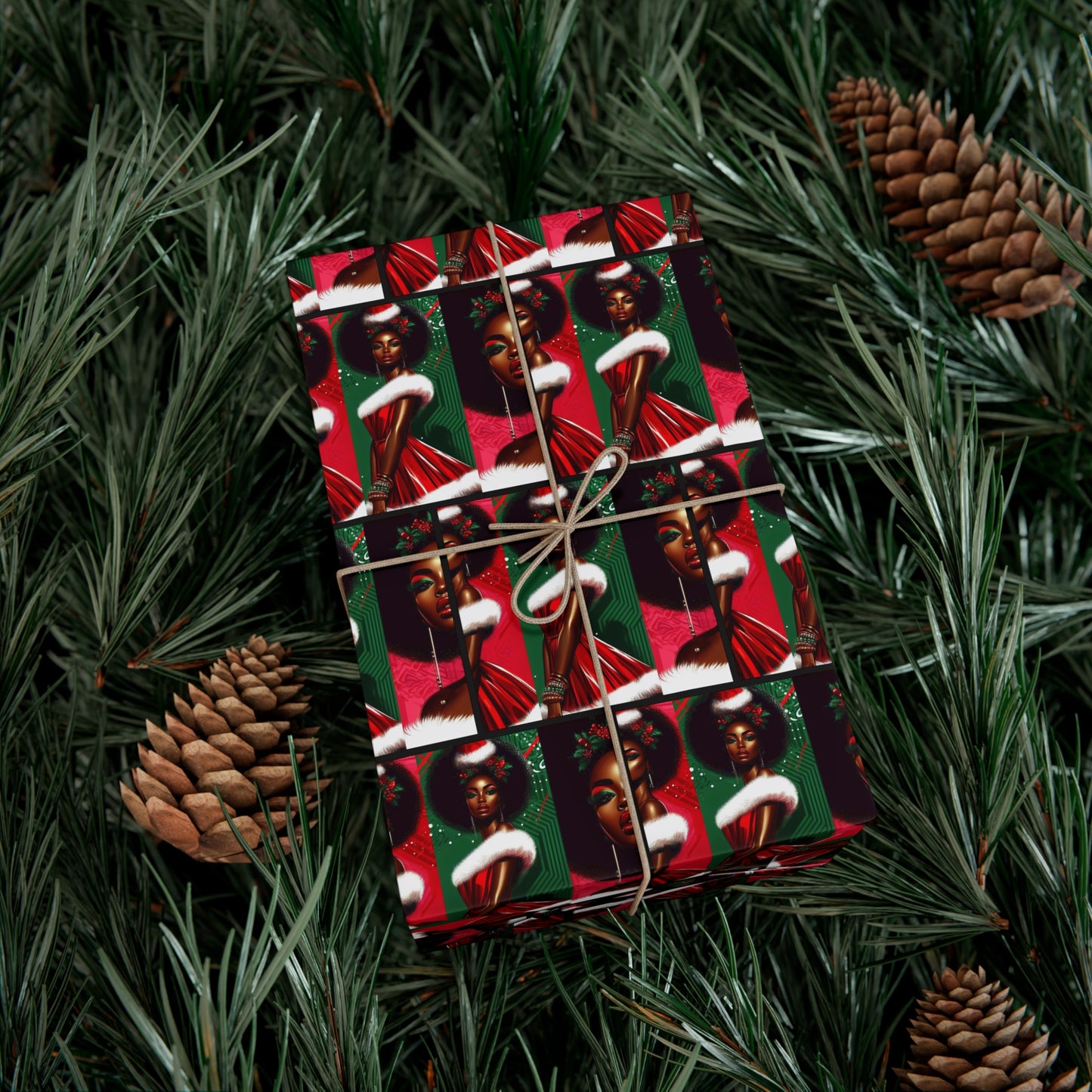 High fashion black art Christmas Gift Wrapping Paper