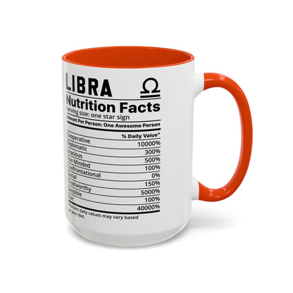 Zodiac Libra Mug - Nutrition Facts Design, Astrology Gift, Coffee Lover, Personalized Birthday Present, Horoscope Décor