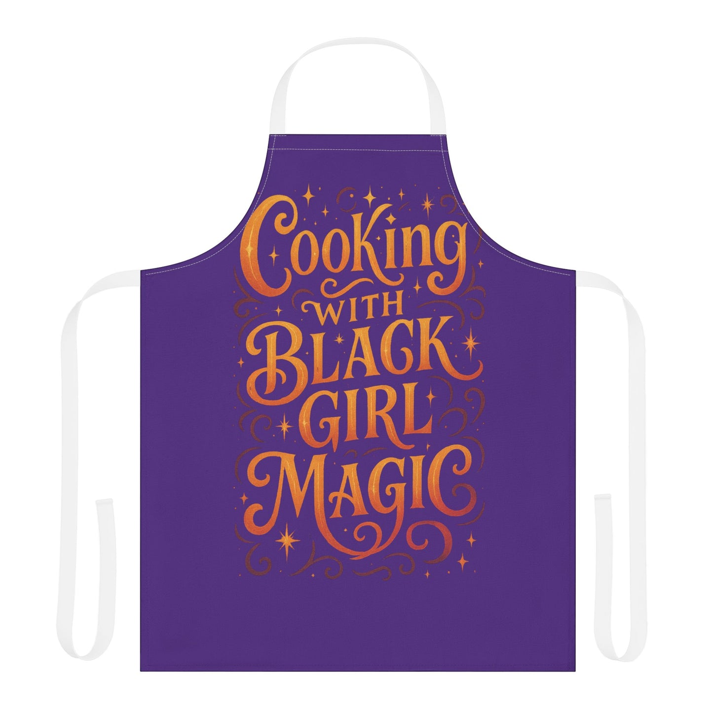 Purple Cooking Apron with Black Girl Magic, Fun Kitchen Gift, Cooking Apparel, Chef Gift, Culinary Inspiration