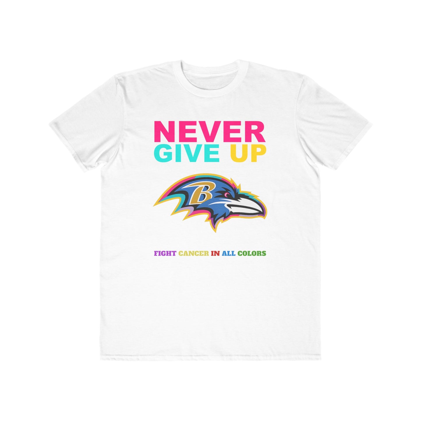 Men's Inspirational Cancer Awareness Tee, Motivational Shirt, Gift for Supporters, Fight Cancer Apparel, Never Give Up Shirt