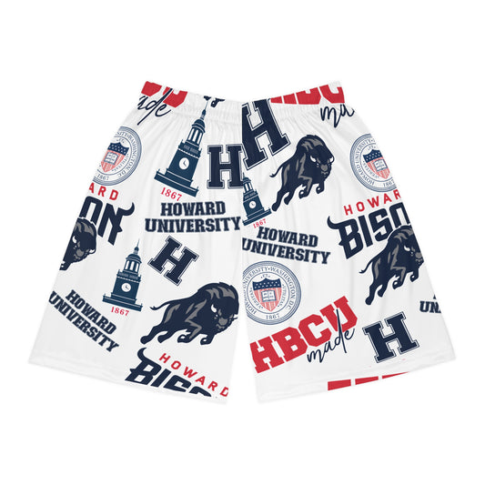 Howard U Multi Print Basketball Shorts (AOP)