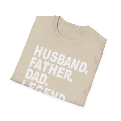 Husband Father Dad Legend  No Cap Gen Z Unisex Softstyle T-Shirt