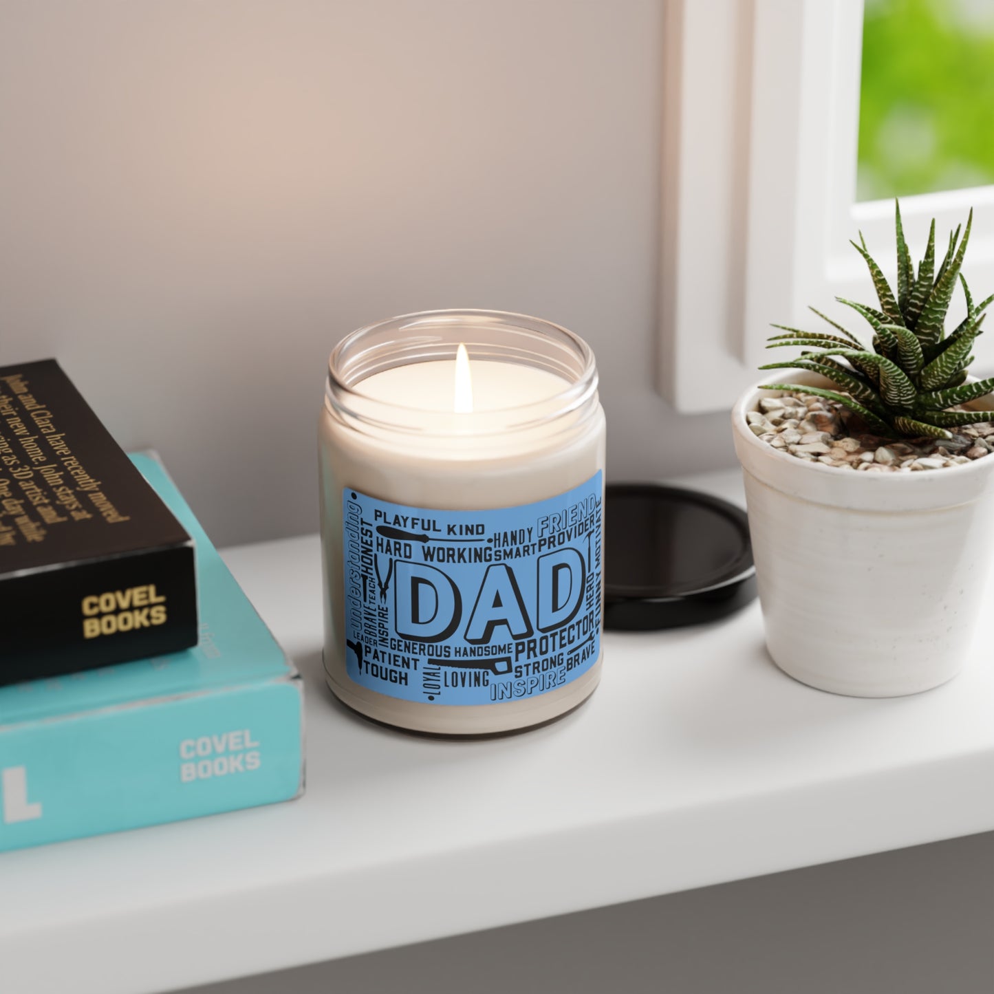 Doctor Blue Father's Day Dad Scented Soy Candle, 9oz Gift from her for him