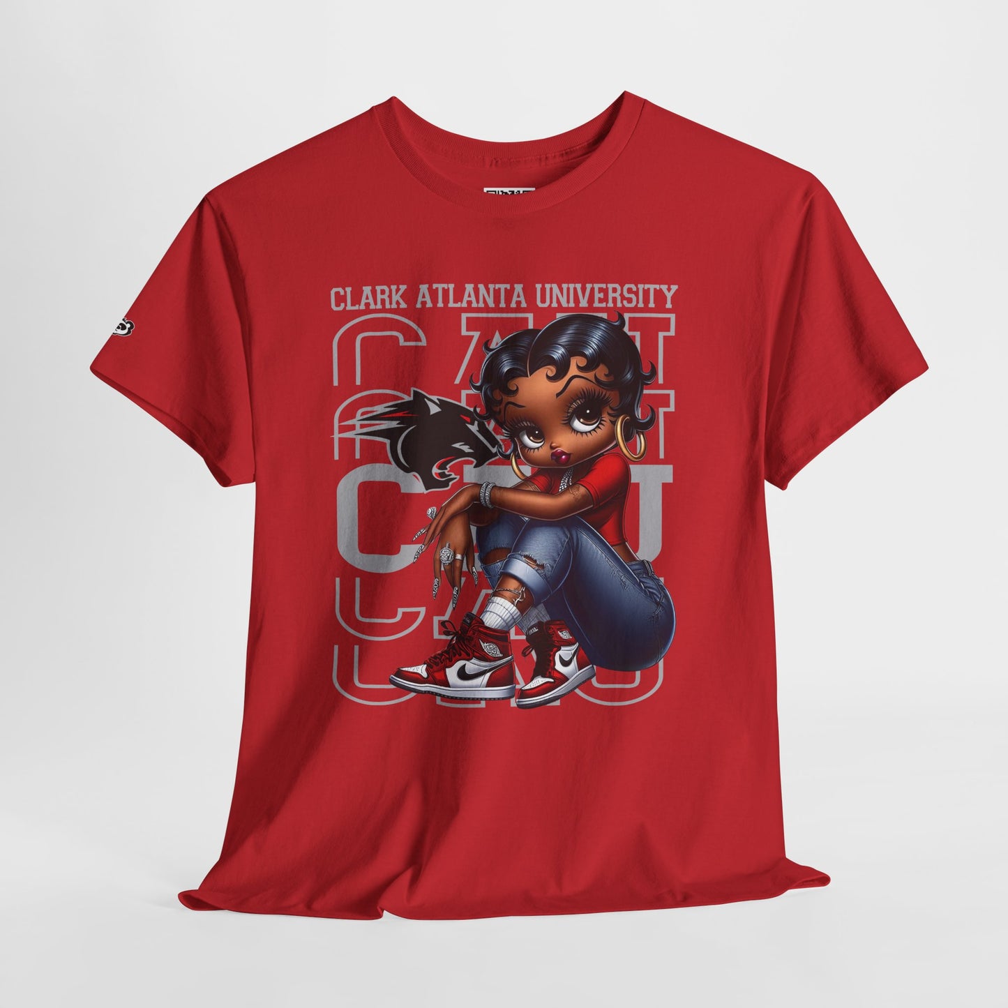 Stylish Unisex Heavy Cotton Tee with Clark Atlanta University Design | Casual Wear, College Apparel, Graphic Tee, Unique Gift