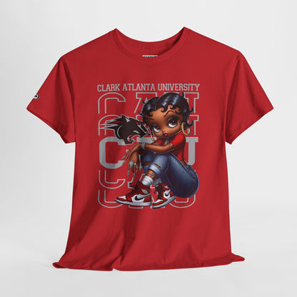 Stylish Unisex Heavy Cotton Tee with Clark Atlanta University Design | Casual Wear, College Apparel, Graphic Tee, Unique Gift