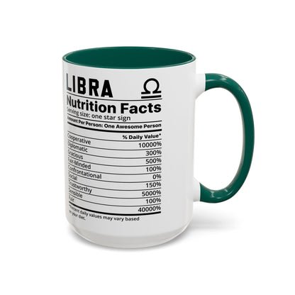 Zodiac Libra Mug - Nutrition Facts Design, Astrology Gift, Coffee Lover, Personalized Birthday Present, Horoscope Décor