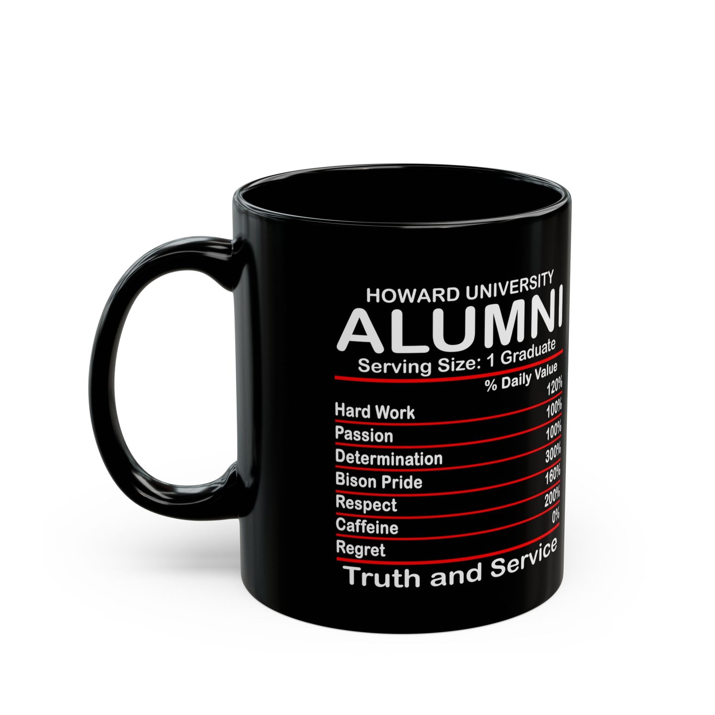 Howard U Alumni HBCU Black Mug (11oz)