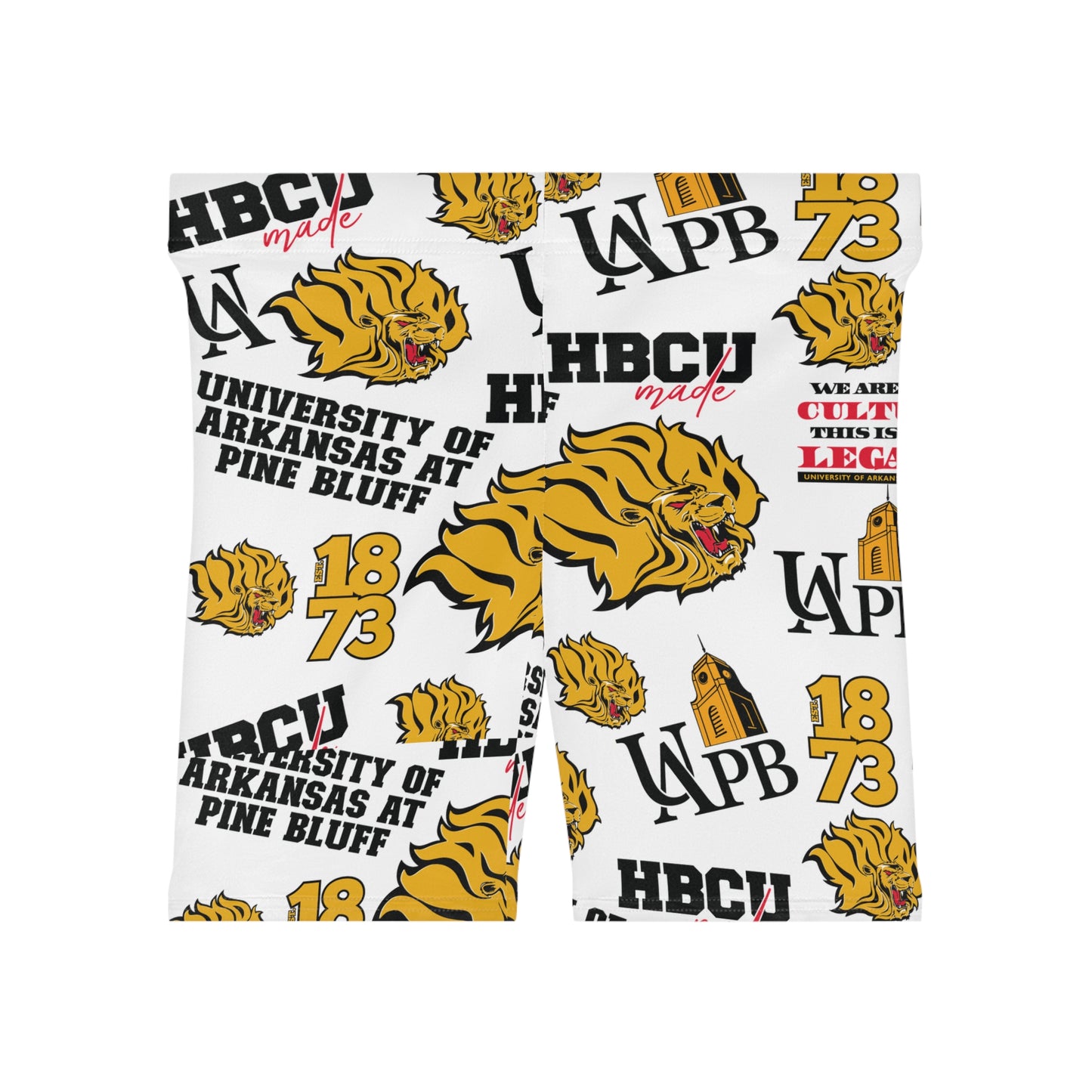 UAPB Golden Lions HBCU Women's Biker Shorts U of Arkansas at Pine Bluff gift for student and alumni