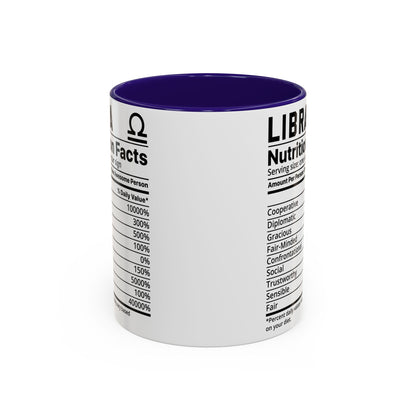 Zodiac Libra Mug - Nutrition Facts Design, Astrology Gift, Coffee Lover, Personalized Birthday Present, Horoscope Décor