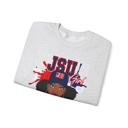 JSU Tigers: Jackson State Tigers JSU Girl Unisex Heavy Blend™ Crewneck Sweatshirt