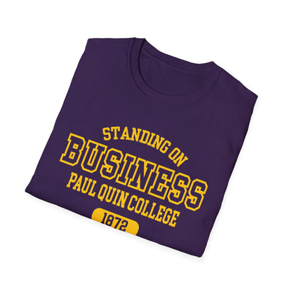 PQC Tigers: Paul Quin College Standing on Business Unisex Softstyle T-Shirt