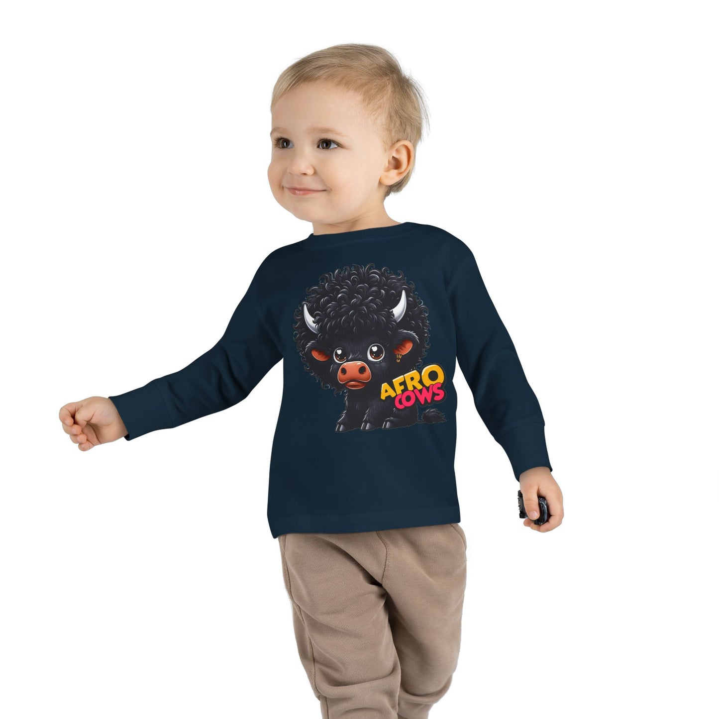 Afro Cows Toddler Long Sleeve Tee