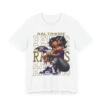 Baltimore Ravens Sneakerhead Betty Boop Unisex Jersey Short Sleeve Tee