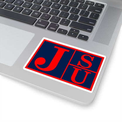 Red Trim Block JSU Tigers: Jackson State University Kiss-Cut Stickers