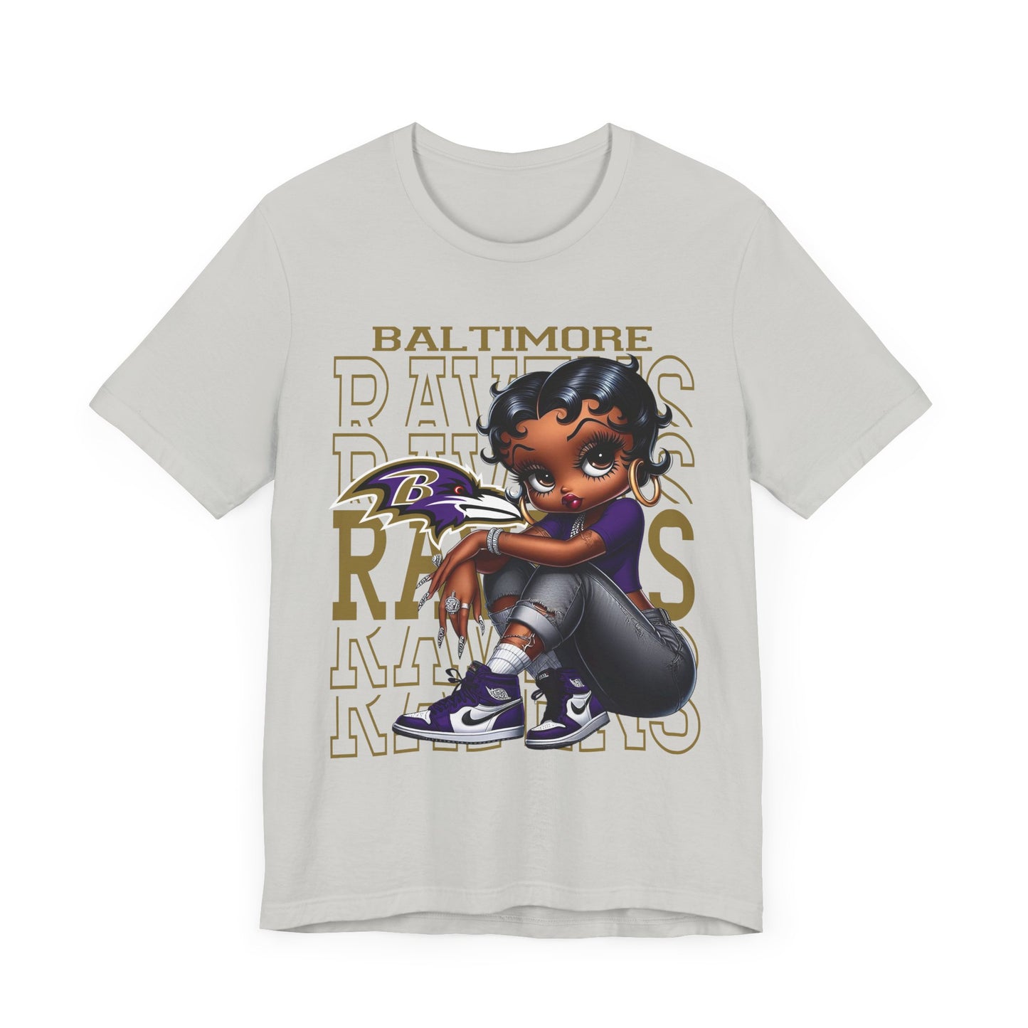 Baltimore Ravens Sneakerhead Betty Boop Unisex Jersey Short Sleeve Tee