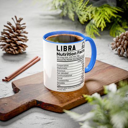Zodiac Libra Mug - Nutrition Facts Design, Astrology Gift, Coffee Lover, Personalized Birthday Present, Horoscope Décor