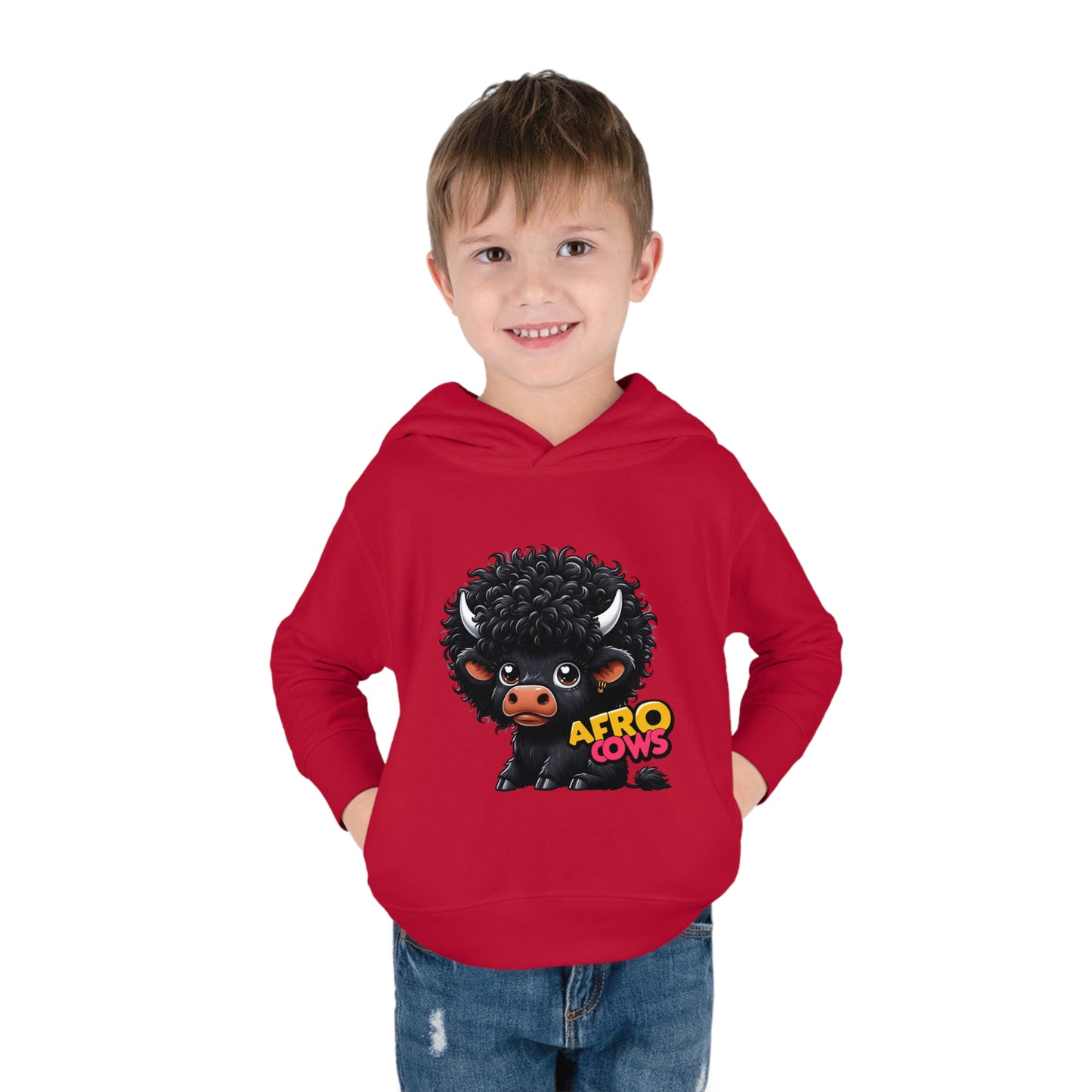 Afro Cows Toddler Pullover Fleece Hoodie