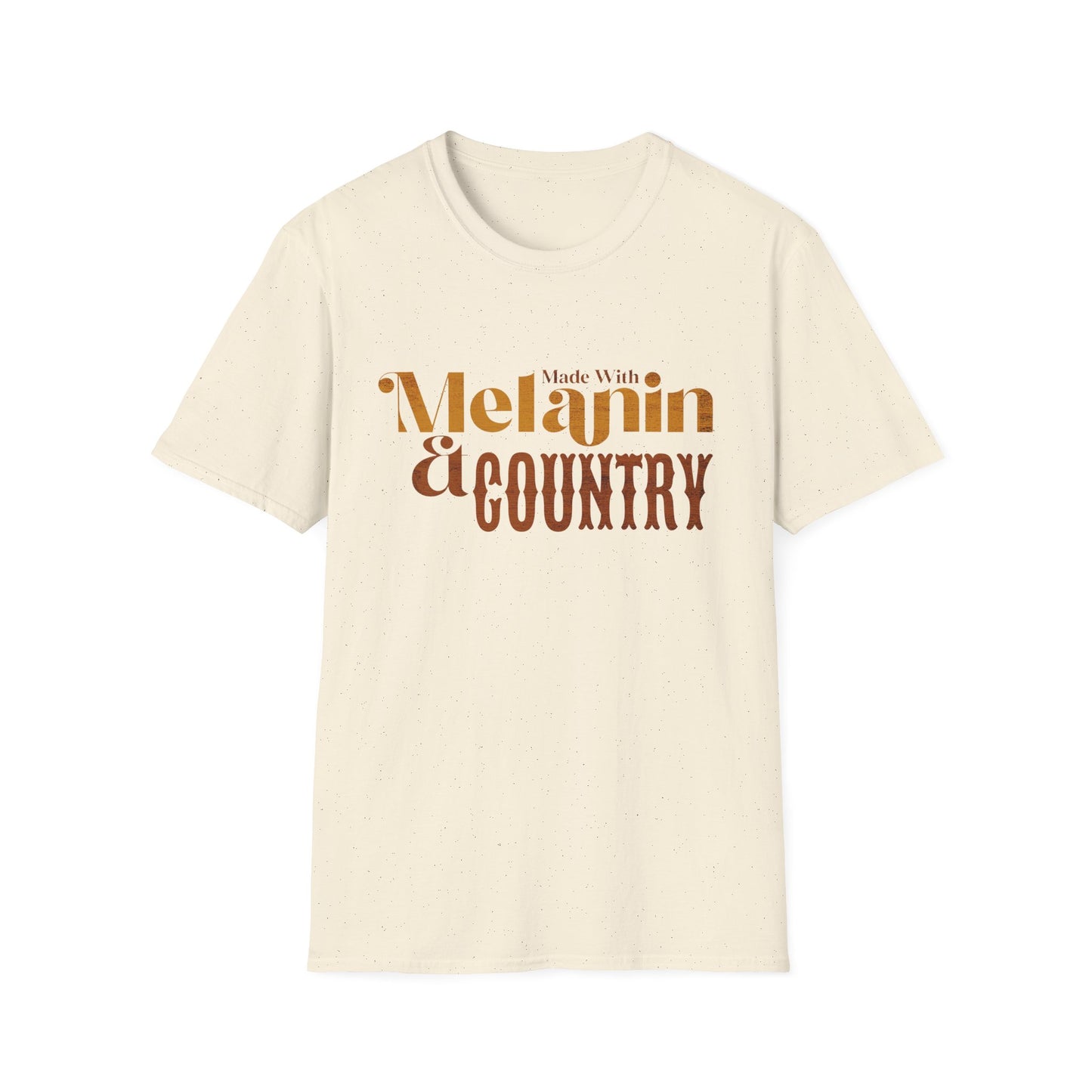 Made with Melanin and Country Unisex Softstyle T-Shirt