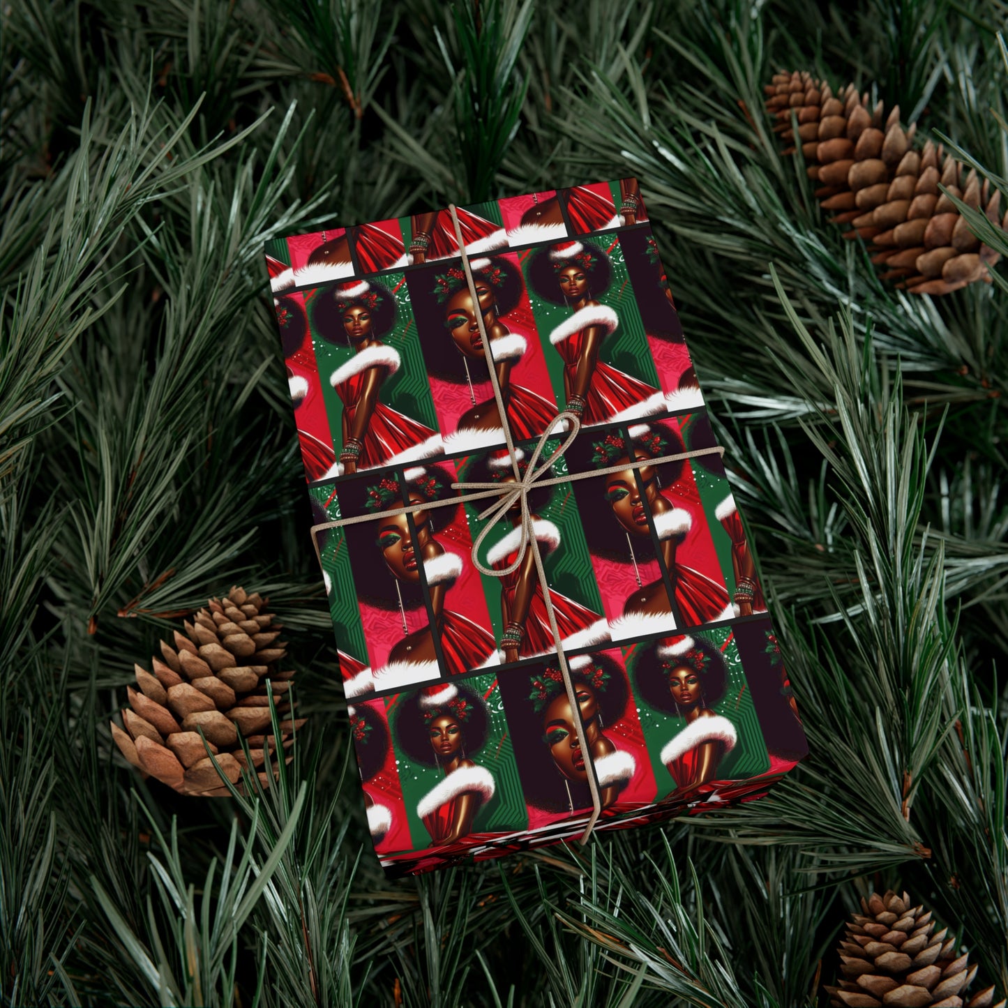 High fashion black art Christmas Gift Wrapping Paper