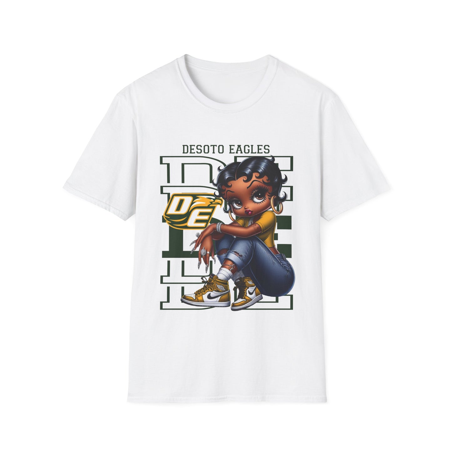 DHS Eagles Desoto Eagles Football Betty Boop Unisex Softstyle T-Shirt