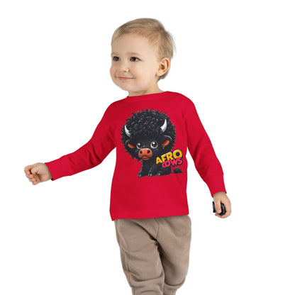 Afro Cows Toddler Long Sleeve Tee