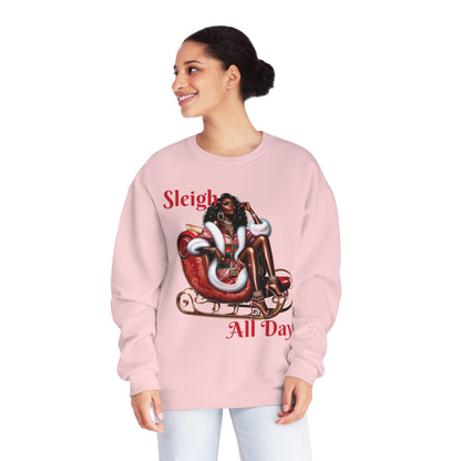 Sleigh All Day Sexy Mrs. Claus Unisex NuBlend® Crewneck Sweatshirt