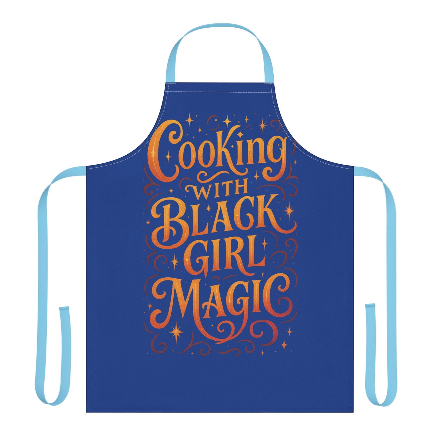 Blue Cooking Apron with Black Girl Magic, Fun Kitchen Gift, Cooking Apparel, Chef Gift, Culinary Inspiration