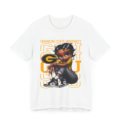 GSU Tigers: Grambling State University Sneakerhead Betty Boop Unisex Jersey Short Sleeve Tee Gift for Student and Alumni