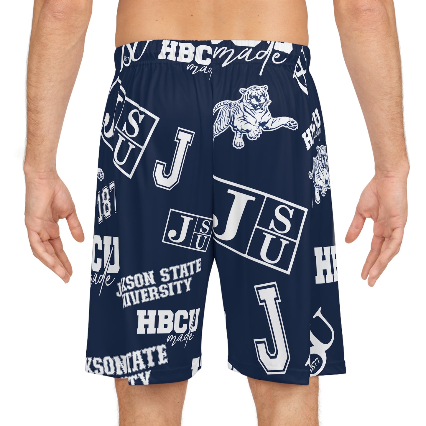JSU Tigers HBCU All over print Basketball Shorts gift for Jackson State student and alumni