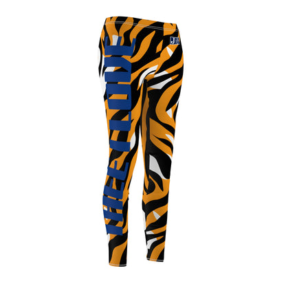 JSU THEE I Love Tiger Print Women's Cut & Sew Casual Leggings gift for Jackson State student and Alumni