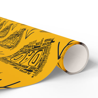 Handy Man Yellow Father's Day Dad Gift Wrapping Papers for Him from Her for any Occasion