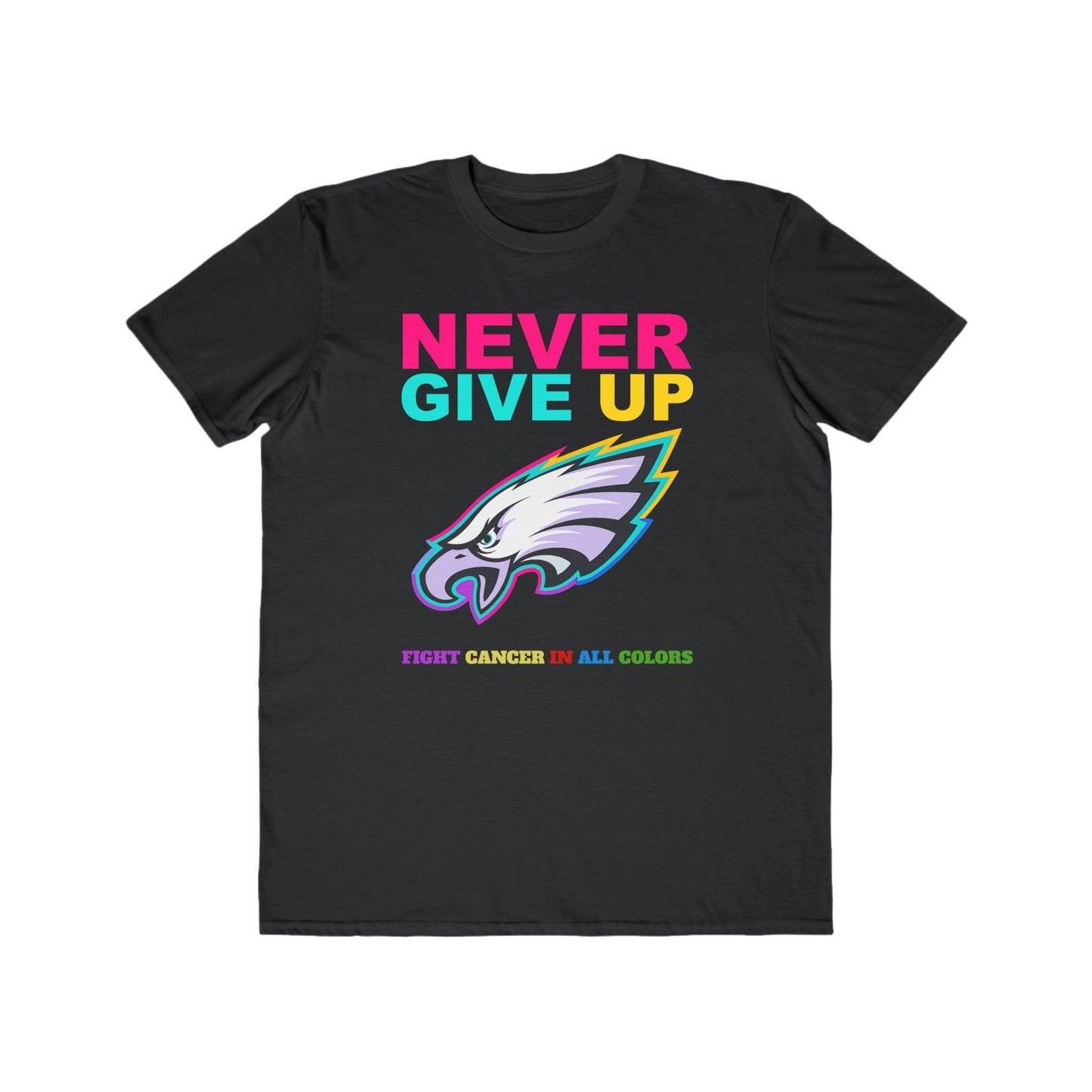 Eagles  Never Give Up Cancer Awareness Tee