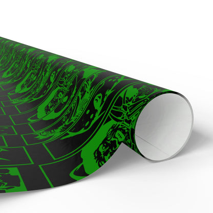 Horror Movie Party Black And Green Wrapping Papers