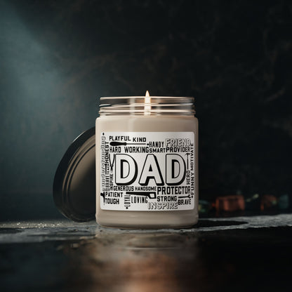 Father's Day Dad Scented Soy Candle, 9oz Gift for Him