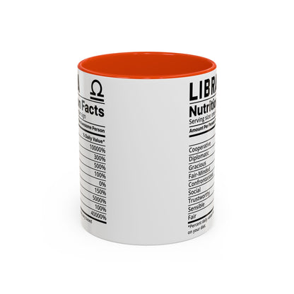 Zodiac Libra Mug - Nutrition Facts Design, Astrology Gift, Coffee Lover, Personalized Birthday Present, Horoscope Décor