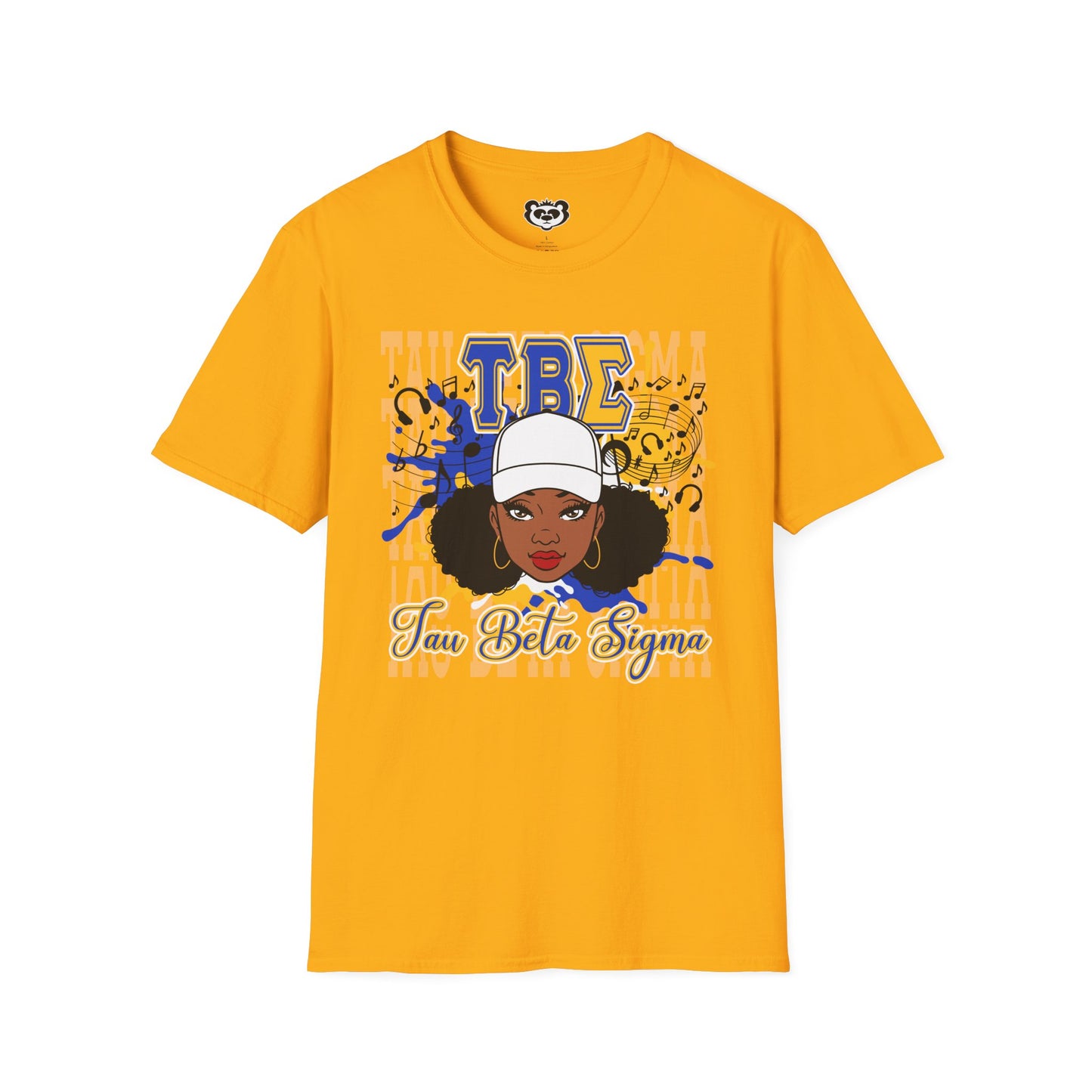 Tau Beta Sigma Unisex Softstyle T-Shirt Blue and Gold Sorority Shirt