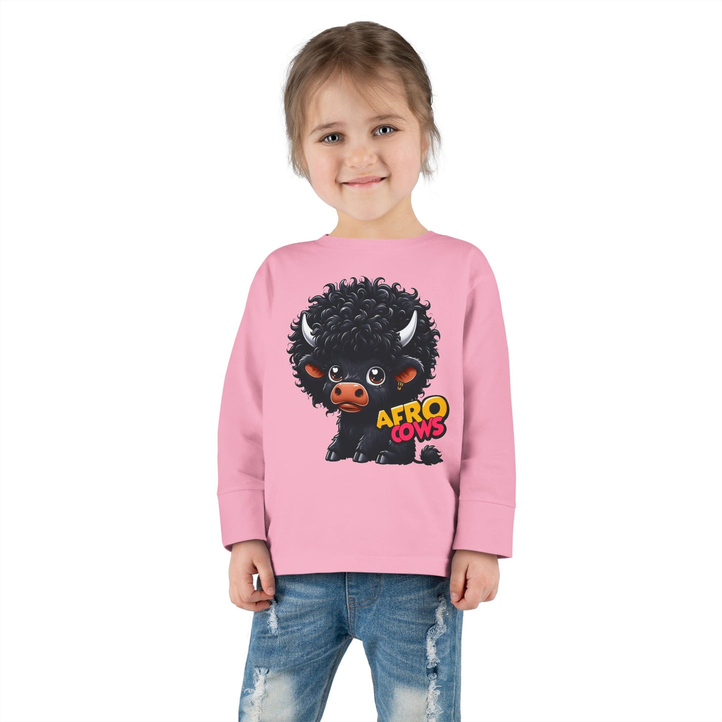 Afro Cows Toddler Long Sleeve Tee