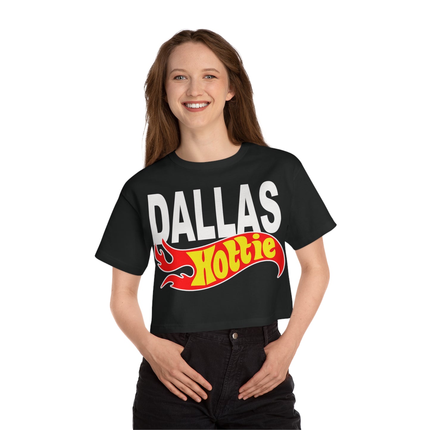 Dallas Hottie Champion Women's Heritage Cropped T-Shirt