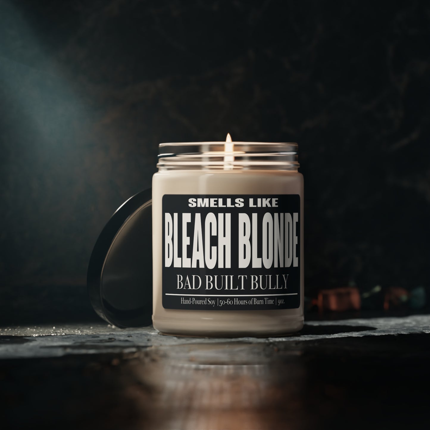 Funny Gift, Smells like Bleach Blonde Bad built Bully Soy Candle, Father's Day, Mother's Day, Birthday Gift for Dad or Son, Gag gift