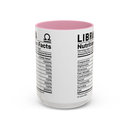 Zodiac Libra Mug - Nutrition Facts Design, Astrology Gift, Coffee Lover, Personalized Birthday Present, Horoscope Décor