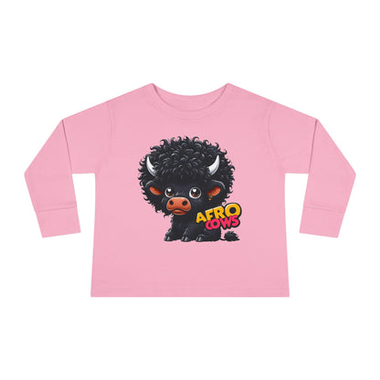 Afro Cows Toddler Long Sleeve Tee