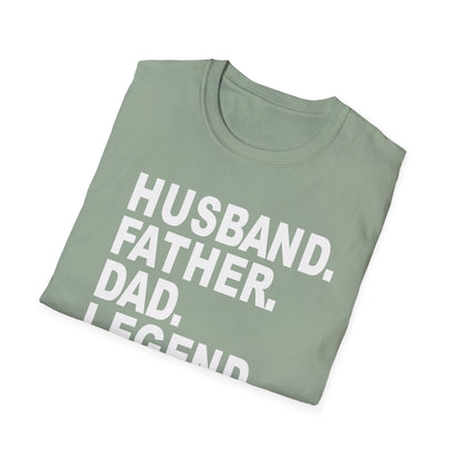 Husband Father Dad Legend  No Cap Gen Z Unisex Softstyle T-Shirt