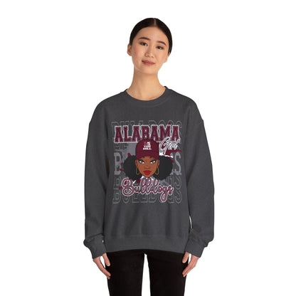 AAMU Bulldogs: Alabama A&M University Girl The Hill Unisex Heavy Blend™ Crewneck Sweatshirt