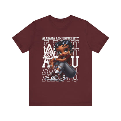 AAMU Bulldogs: Alabama A&M University The Hill Sneakerhead Betty Boop Unisex Jersey Short Sleeve Tee Gift for Student and Alumni