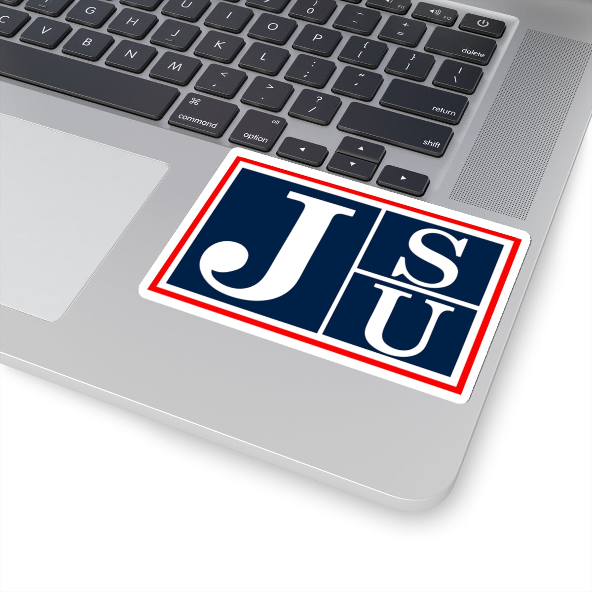 JSU Tigers: Block Jackson State University Red Trim Kiss-Cut Stickers