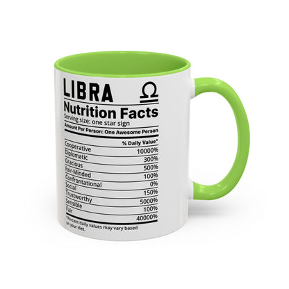 Zodiac Libra Mug - Nutrition Facts Design, Astrology Gift, Coffee Lover, Personalized Birthday Present, Horoscope Décor